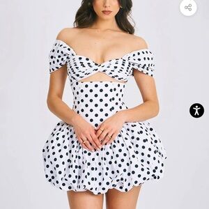 Polka Dot Off-Shoulder Dress